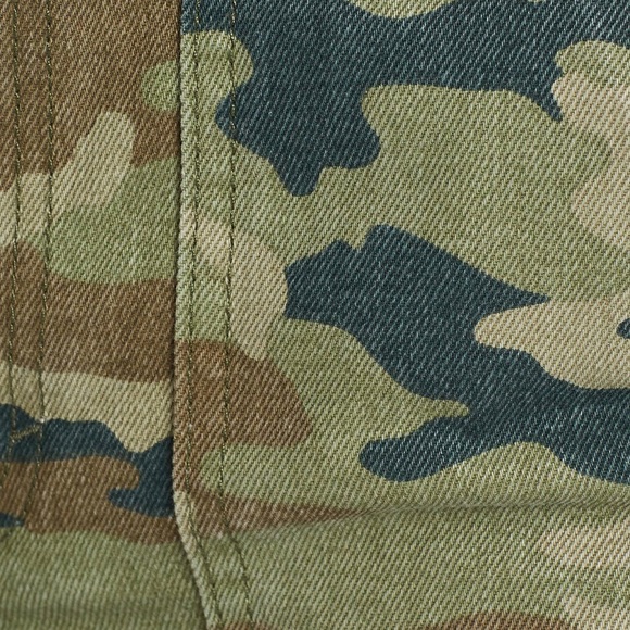 Free People Women's Remy Green Khaki Brown Camo Cropped Jeans - Picture 6 of 9